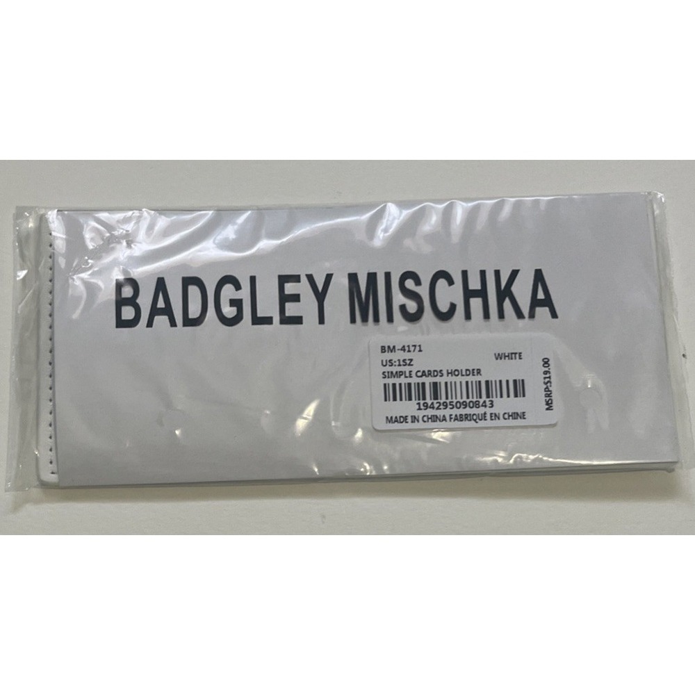 Badgley Mischka Simple Cards Holder New White‎ 7 Slots With Snap 6.25x3 MSRP $19 - Picture 3 of 5